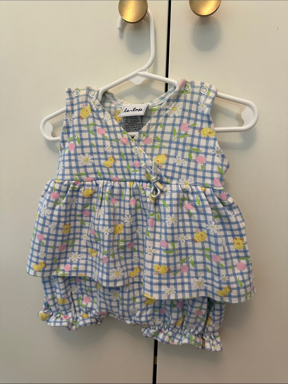 Vintage Le Top Easter print romper